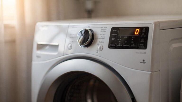 Technicien inspectant la résistance d'un lave-linge Whirlpool ouvert